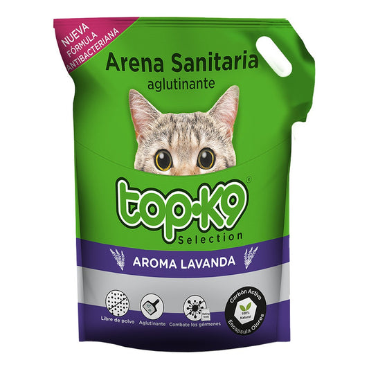 Arena Sanitaria Aglutinante Top-k9 4kg Lavanda