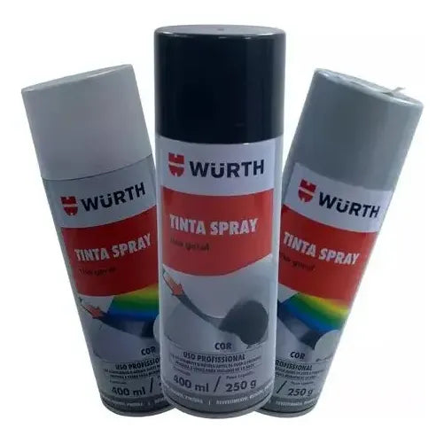 Pintura En Spray 400ml Wurth Color Negro