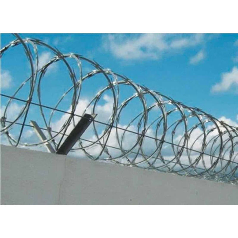 Concertina Galvanizada Con Candado (10 Mts)