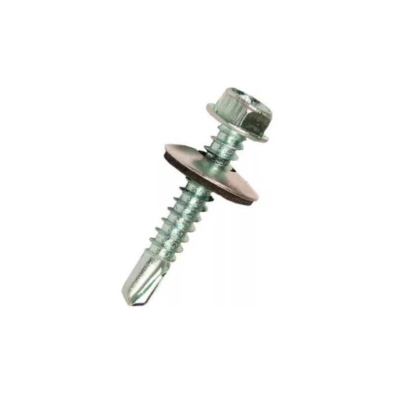 Tornillo Cabeza Hexagonal C/g Punta Broca 12 X 3 1/2 (100un)
