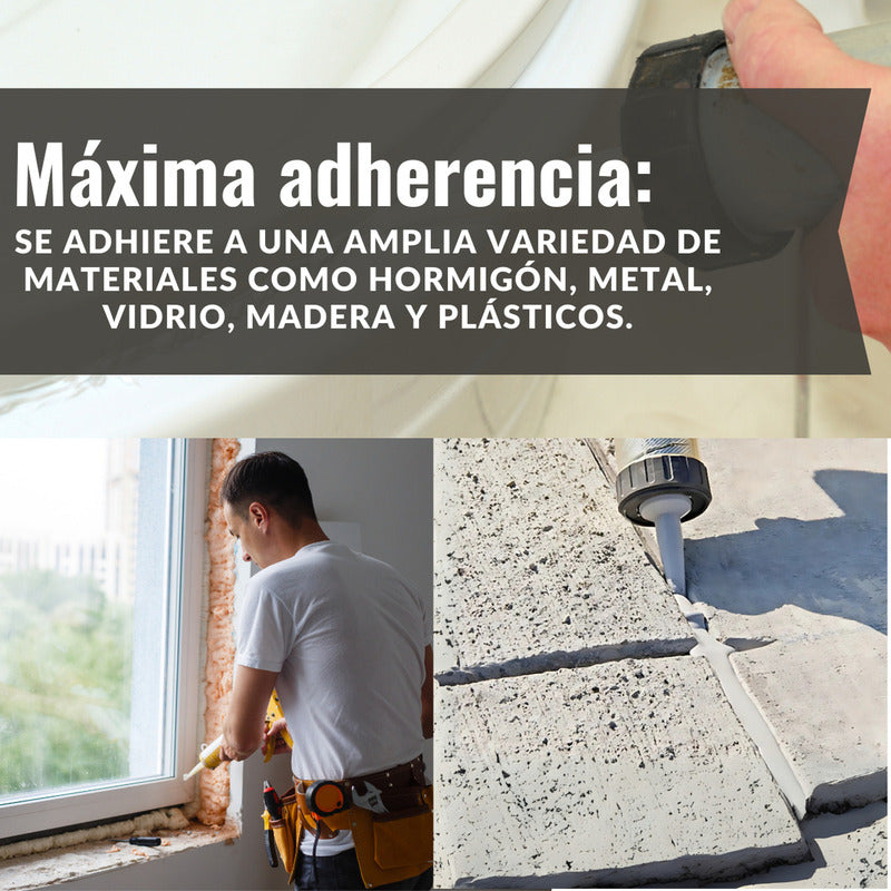 Sellante Poliuretano Multipropósito Blanco 600 Ml Rex