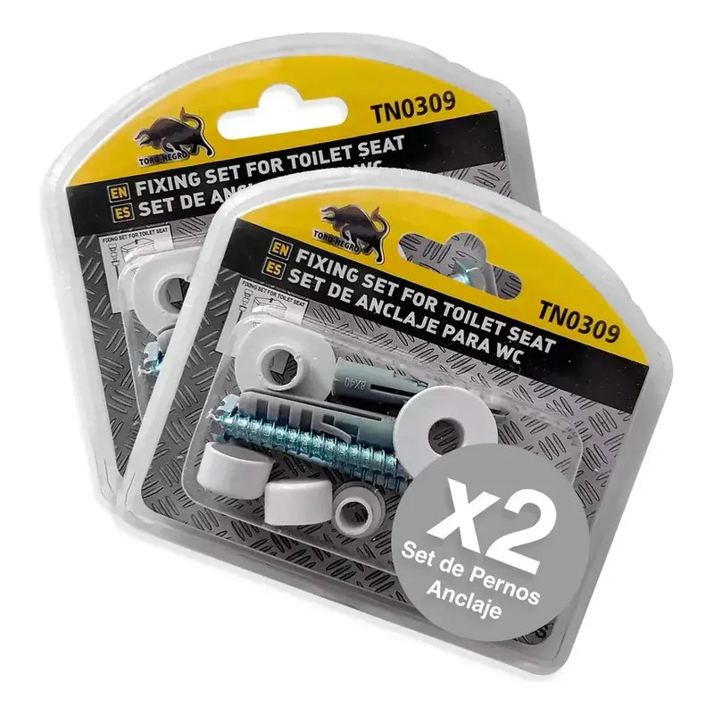 2 Set Perno Anclaje Para Wc Fijacion Toro Negro
