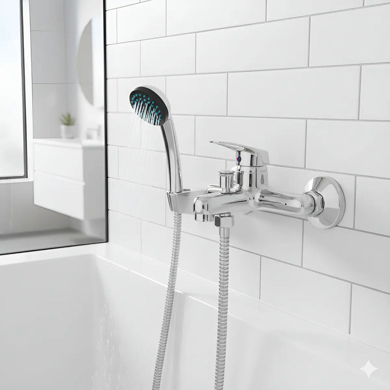 Monomando Llave Grifo Para Tina Ducha Modelo Cincinnati Marca Pmb Cromado Cromo