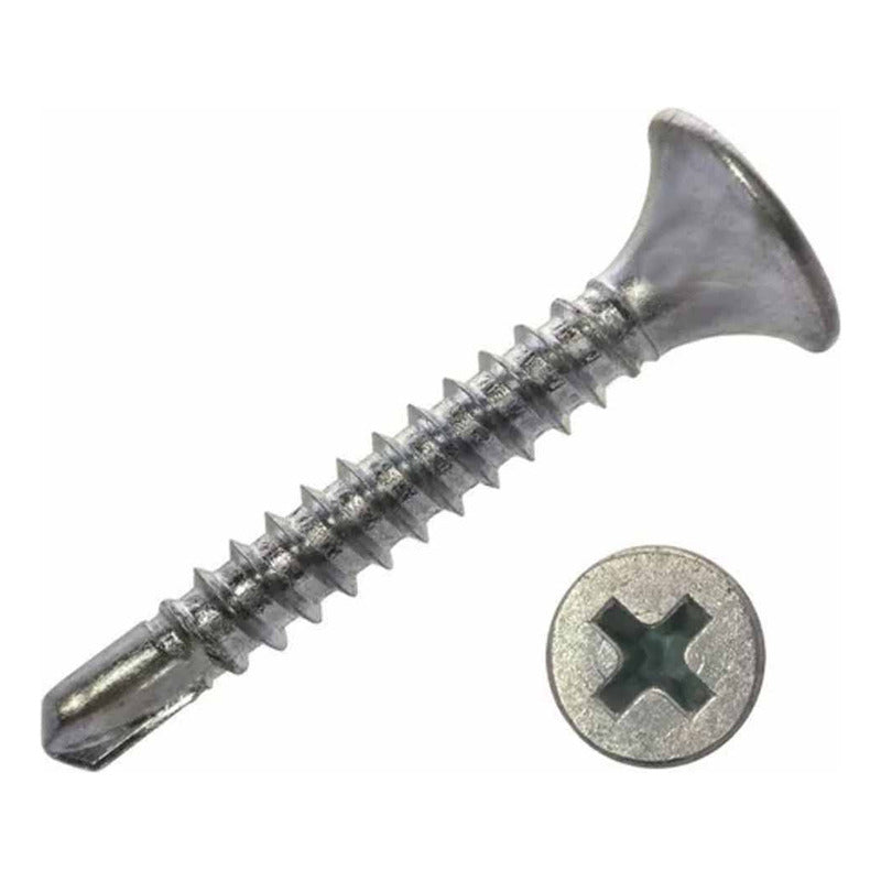 Tornillo Volcanita 6 X 1 Zn P Broca (bolsa 1.000 Un)