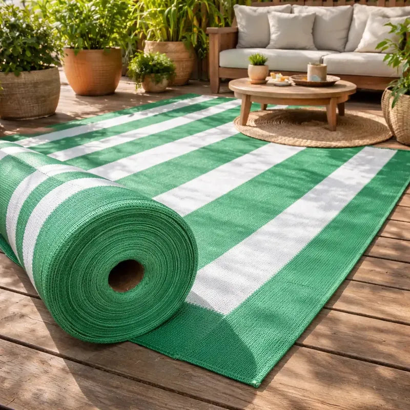 Malla Raschel Sombra 80% 2.10 Mts X 25 Mts Verde/blanco Verde/blanco
