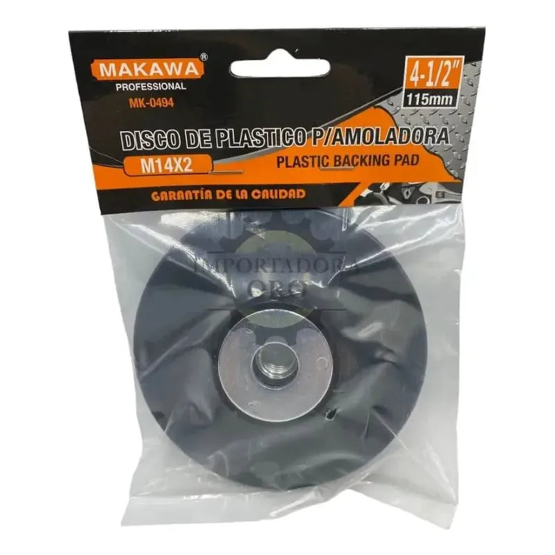 Disco Plástico P/esmeril Plato Soporte Lija 115mm Oferta 2x1 Negro