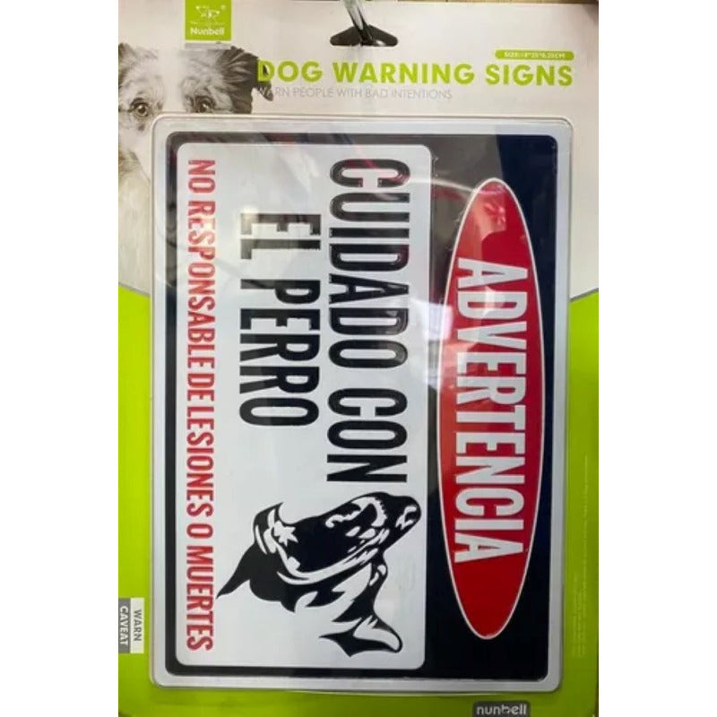 Señaletica Advertencia Perro Letrero Peligro Cuidado 18x25cm
