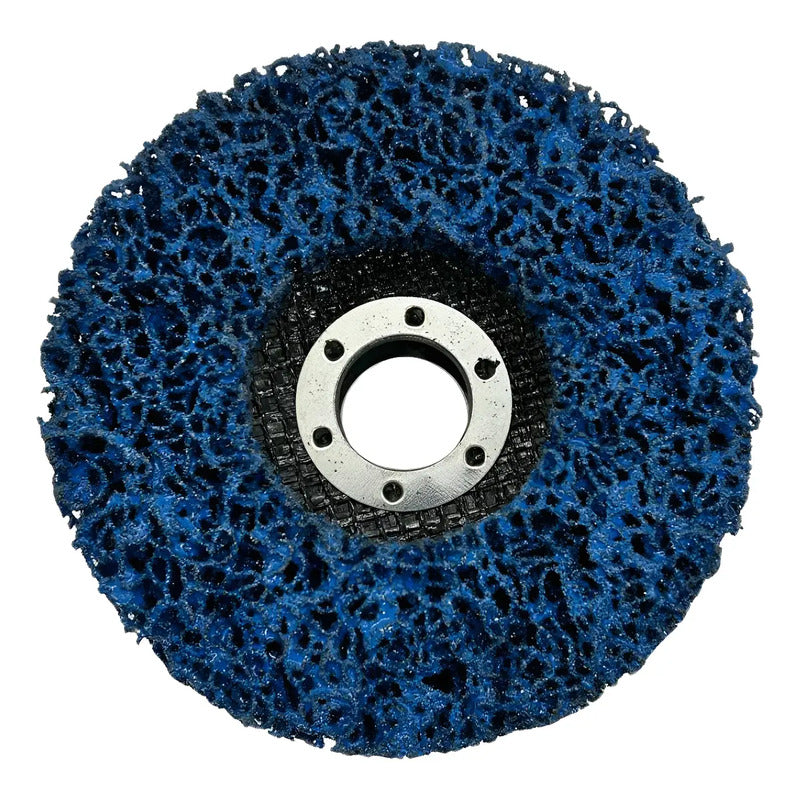 Disco De Limpieza Remueve Pintura Y Oxido Inox 4 1/2 Hemic Azul
