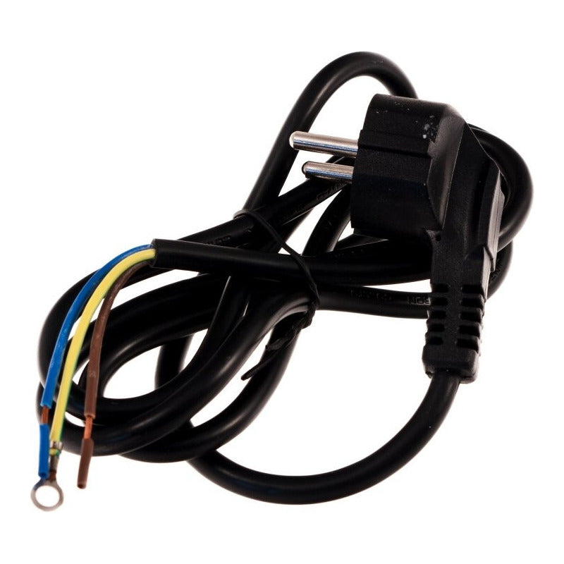 Cable Con Enchufe Inyectado 1 Mts Con Pasa Cable