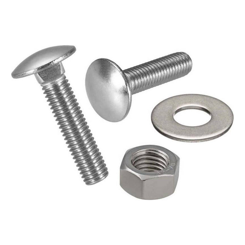 Pack Perno Coche 1/4x2 + Tuerca + Golilla Pl Cte (100 Un)