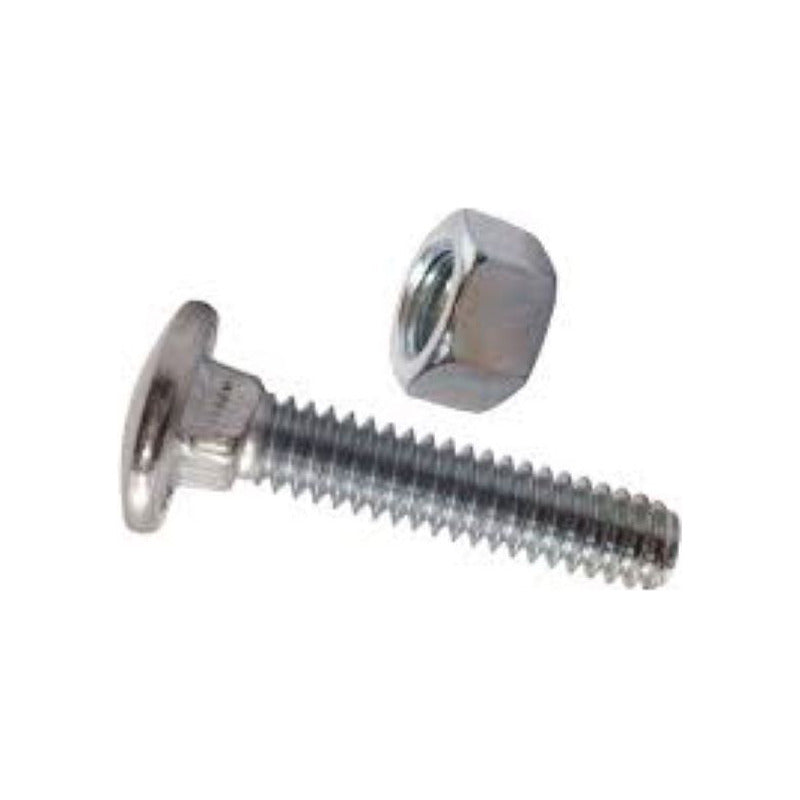 Pack Perno Coche 5/16  X 2  1/2  + Tuerca 5/16 Zn (100 Unid)