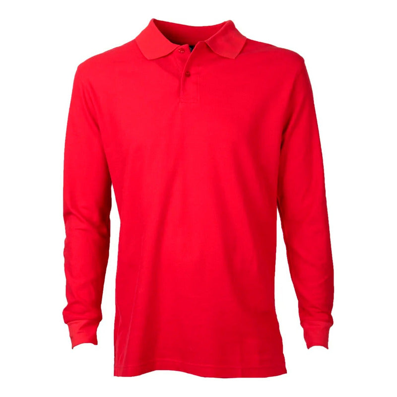 Polera De Trabajo Manga Larga Pique