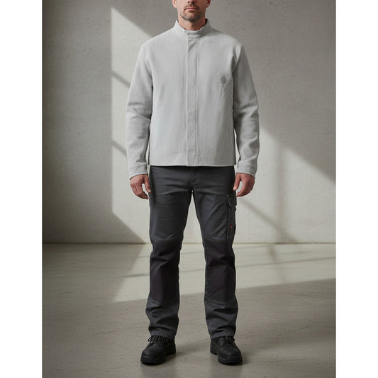 Chaqueta Soldador Full Cuero Kevlar  Gris Xxl