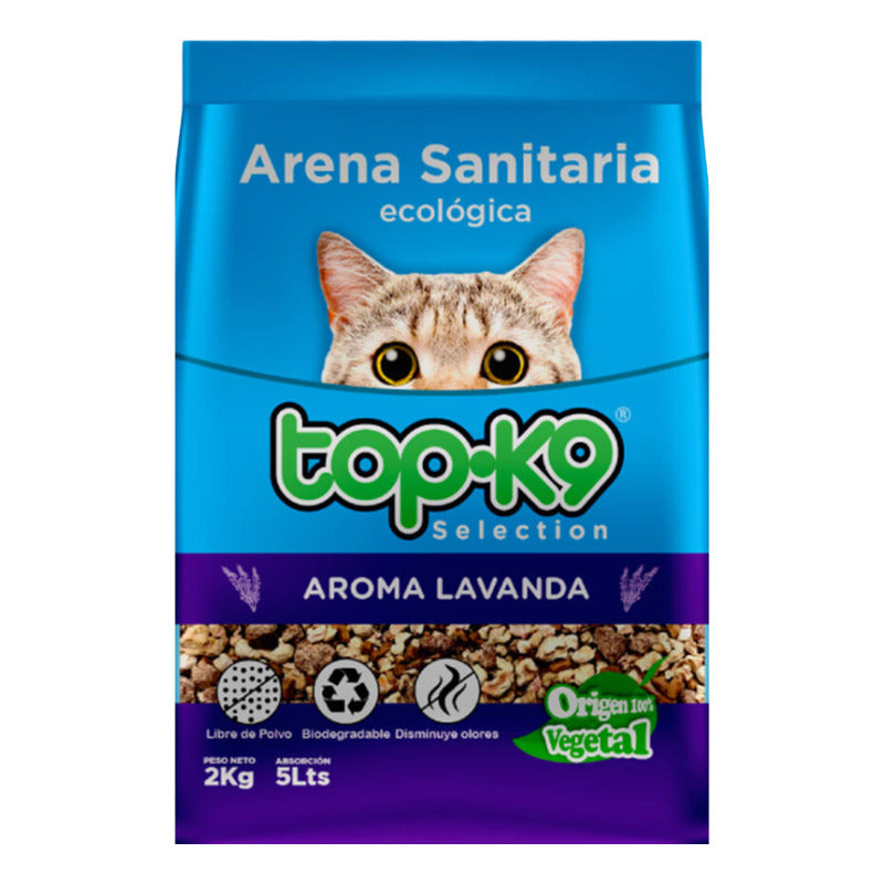 Arena Sanitaria Ecológica Top-k9 Lavanda 2 Kilos