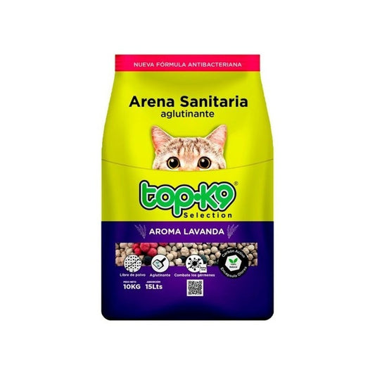 Arena Sanitaria Aglutinante Topk9 10kg Lavanda