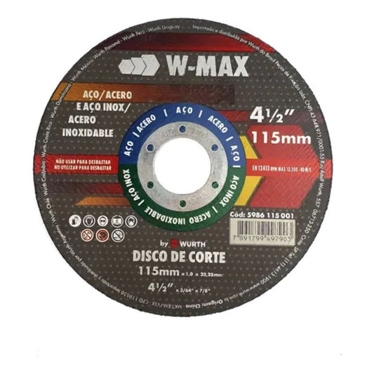 Disco Corte Inoxidable  4 1/2  X 1mm Und