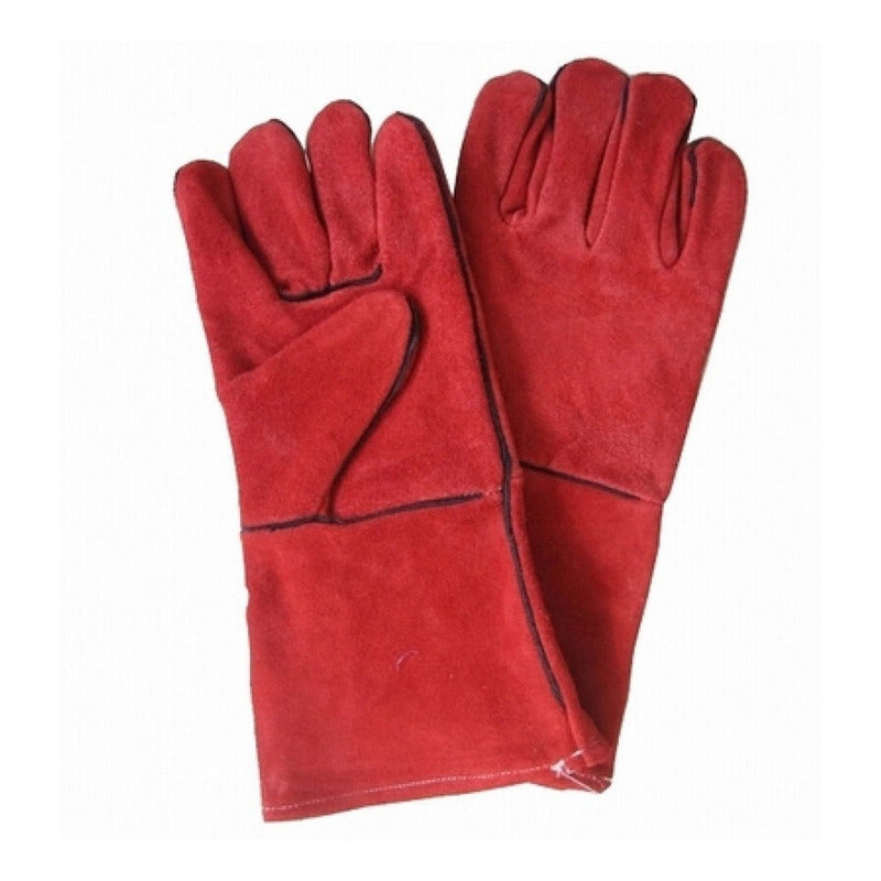 Guantes Descarne Soldador Rojo