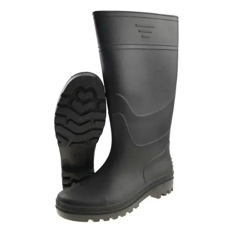 Botas Sin Puntas Pvc T 36+ Regalo Capa Impermeable Para Agua Negro 36