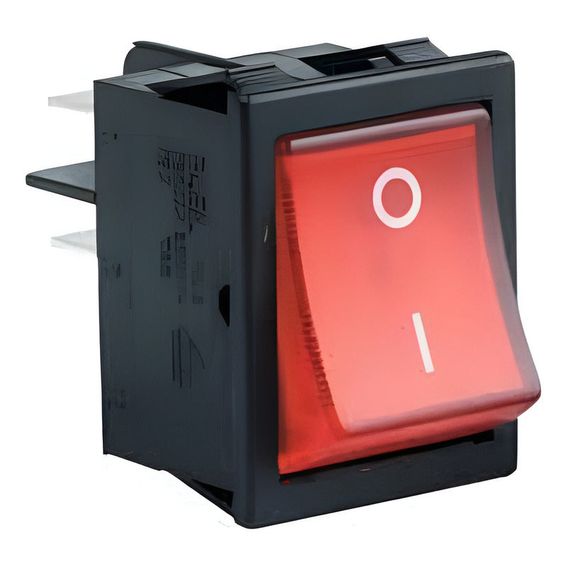 Interruptor Cuadrado Rojo 4 Pines