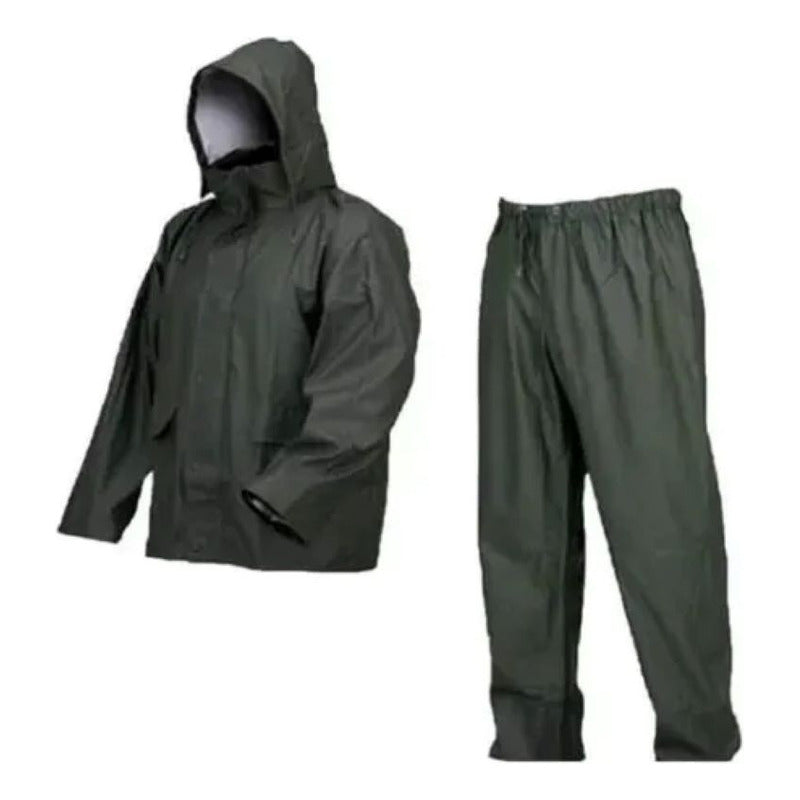Pack Traje Pu Impermeable + Botas De Pvc Sin Puntas