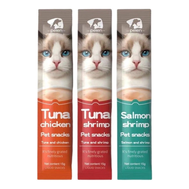Snack, Golosinas, Comida Húmeda Gatos Atún Salmón Pollo 3 Un