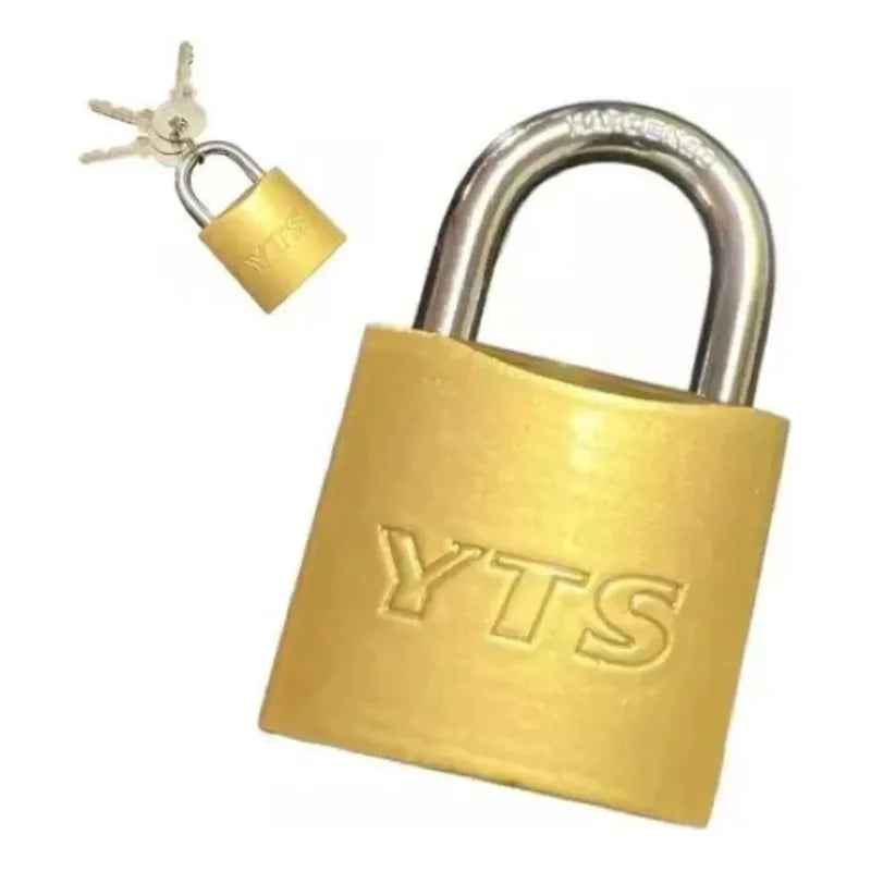 Candado De Seguridad 25mm Yts 3 Llaves Oferta 2x1 Dorado