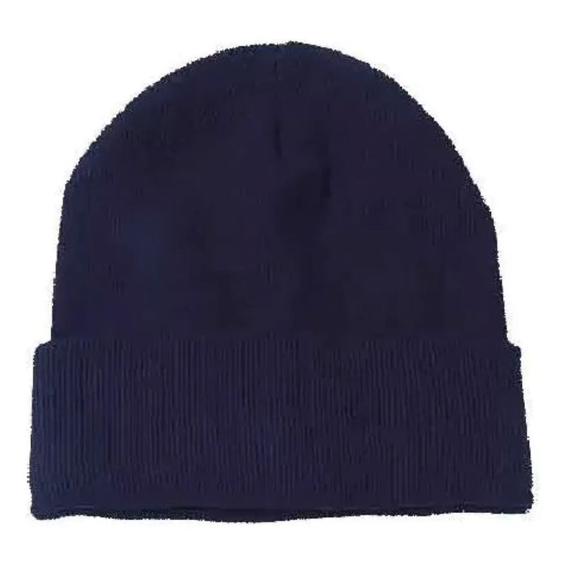 Gorro Lana Invierno Forro Interno Tela Polar Oferta 2x1 Azul Unica Lisa