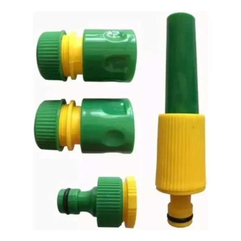 Pack Manguera 1/2 Galáctica 15 Mts Set Riego Y Tijera Makawa Verde Claro
