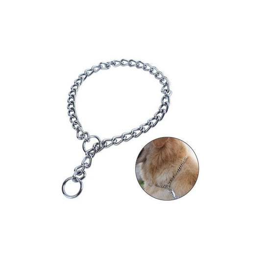 Collar De Adiestramiento Canino Color Cromo Tamaño Del Collar 4mm X 65cm